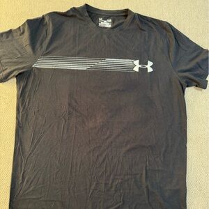 Under Armour Black Tee with Gray Stripes